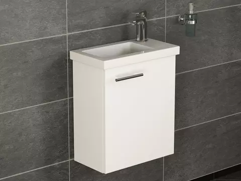 Aqua Bagno Gäste-Badmöbel Petit weiß 45cm...