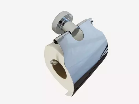 Aqua Bagno ZERO Toilettenpapierhalter mit Abdeckung chrom...