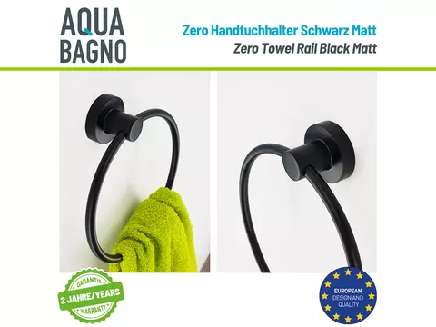 Aqua Bagno ZERO Handtuchring Handtuchhalter geschlossen...
