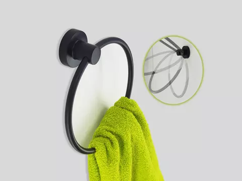 Aqua Bagno ZERO Handtuchring Handtuchhalter geschlossen...