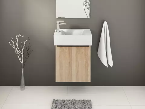 Aqua Bagno Gäste-Badmöbel Arkotekt Eiche Gold...