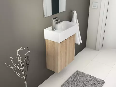 Aqua Bagno Gäste-Badmöbel Arkotekt Eiche Gold...