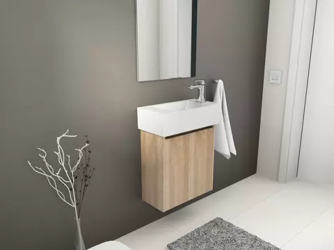 Aqua Bagno Gäste-Badmöbel Arkotekt Eiche Gold...