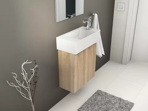 Aqua Bagno Gäste-Badmöbel Arkotekt Eiche Gold...