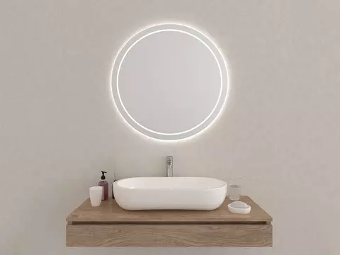 Aqua Bagno Badezimmerspiegel rund mit LED-Beleuchtung...