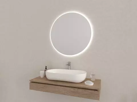 Aqua Bagno Badezimmerspiegel rund mit LED-Beleuchtung...