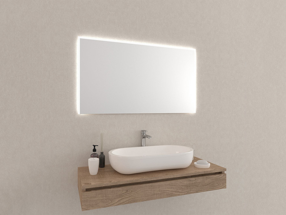 Aqua Bagno Badezimmerspiegel mit LED-Beleuchtung nach Ma&szlig; Smile SPH.SR