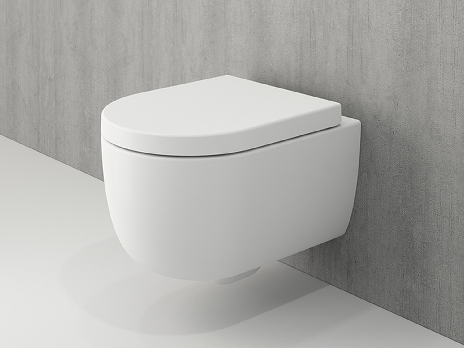 Wand H&auml;nge WC Toilette - sp&uuml;lrandlos - inkl. abnehmbaren Softclose Toiletten-Sitz - Keramik - 011.1051.063.WMK