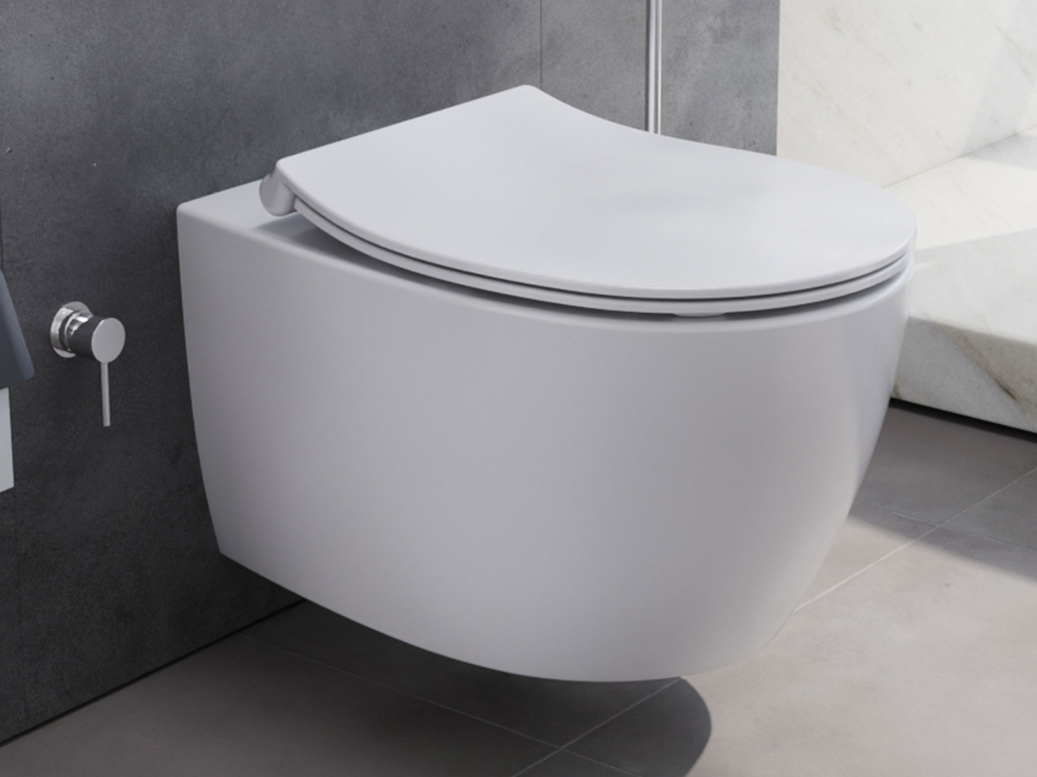 Aloni Design Hänge WC / Wand WC Toilette Weiß