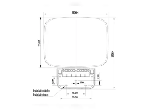Aqua Bagno Duschklappsitz zur Wandmontage aus Duroplast,...