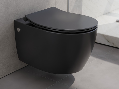Wand Hänge WC Toilette - spülrandlos - inkl. Softclose Toiletten-Sitz - Keramik - HAWC10.10.ANK
