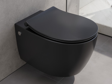 Wand Hänge WC Toilette - spülrandlos - inkl. Softclose Toiletten-Sitz - Keramik - HAWC10.10.ANK
