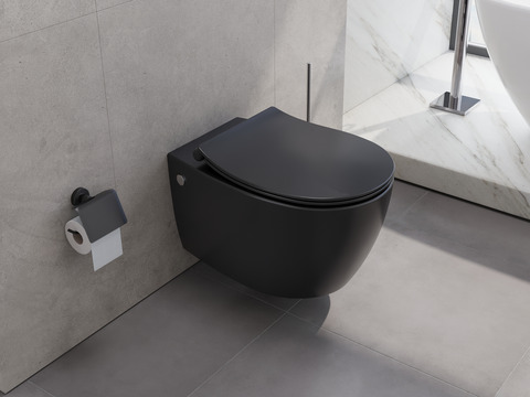 Wand Hänge WC Toilette - spülrandlos - inkl. Softclose Toiletten-Sitz - Keramik - HAWC10.10.ANK