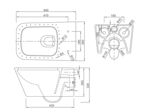 Aqua Bagno WCSet.17.JomoLine.T.1 JomoLine Vorwandelement...