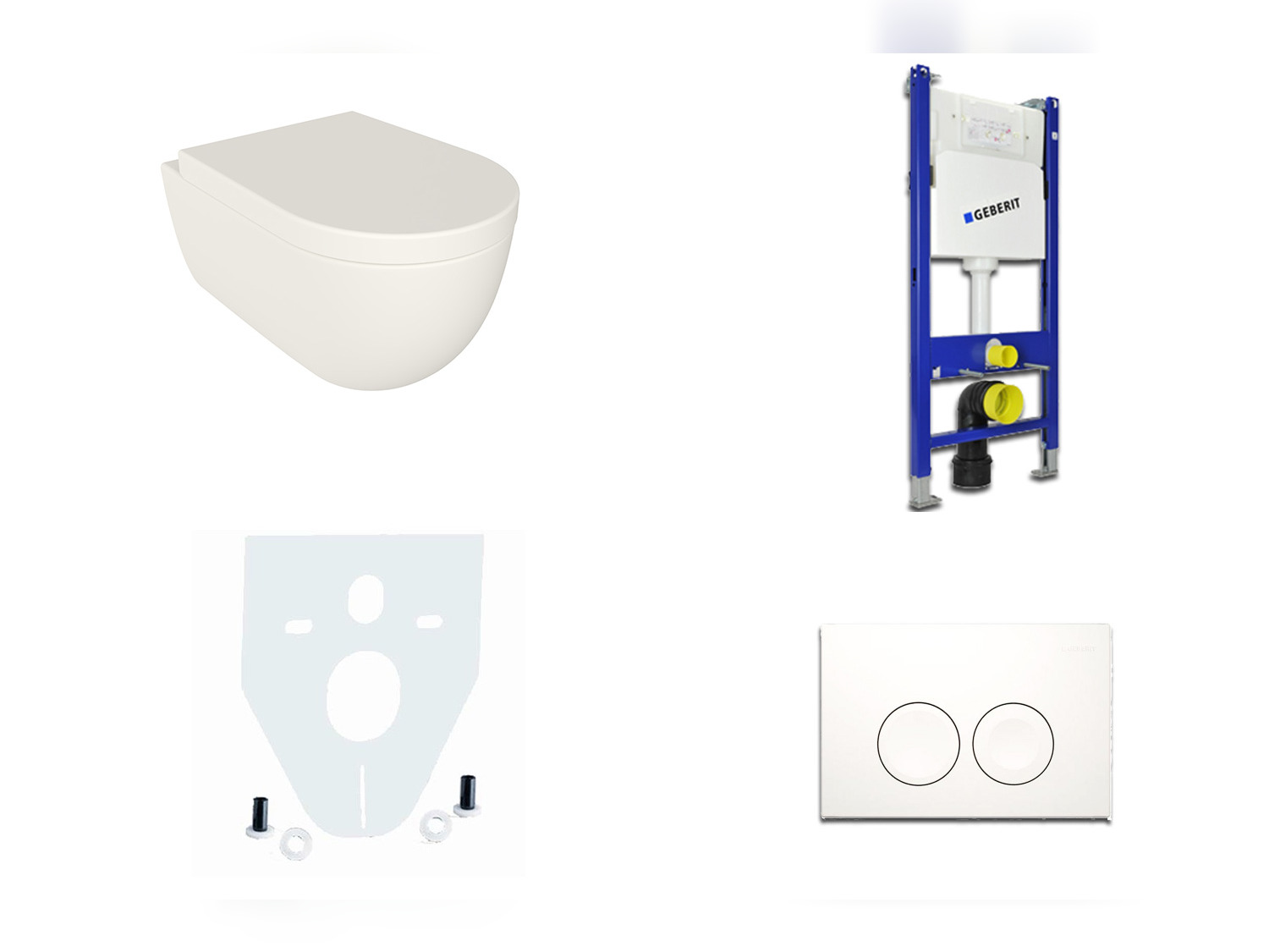 Geberit Pack wc suspendu cuvette rimless compact design-gary