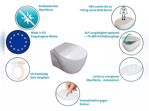 Aqua Bagno Smile - universeller WC-Sitz mit...