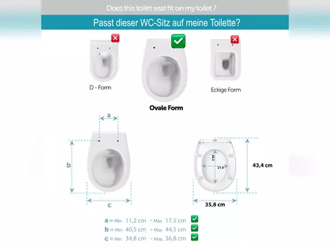 Aqua Bagno Smile - universeller WC-Sitz mit...