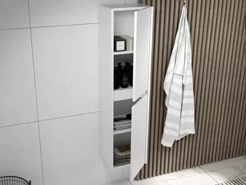 Aqua Bagno Seitenschrank Duo hochglanz weiß...