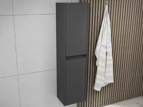 Aqua Bagno Seitenschrank Duo anthrazit matt lackiert...