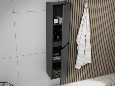 Aqua Bagno Seitenschrank Duo anthrazit matt lackiert...
