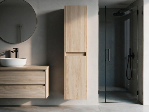 Aqua Bagno Seitenschrank Duo Eiche Gold (350x1400x300mm)