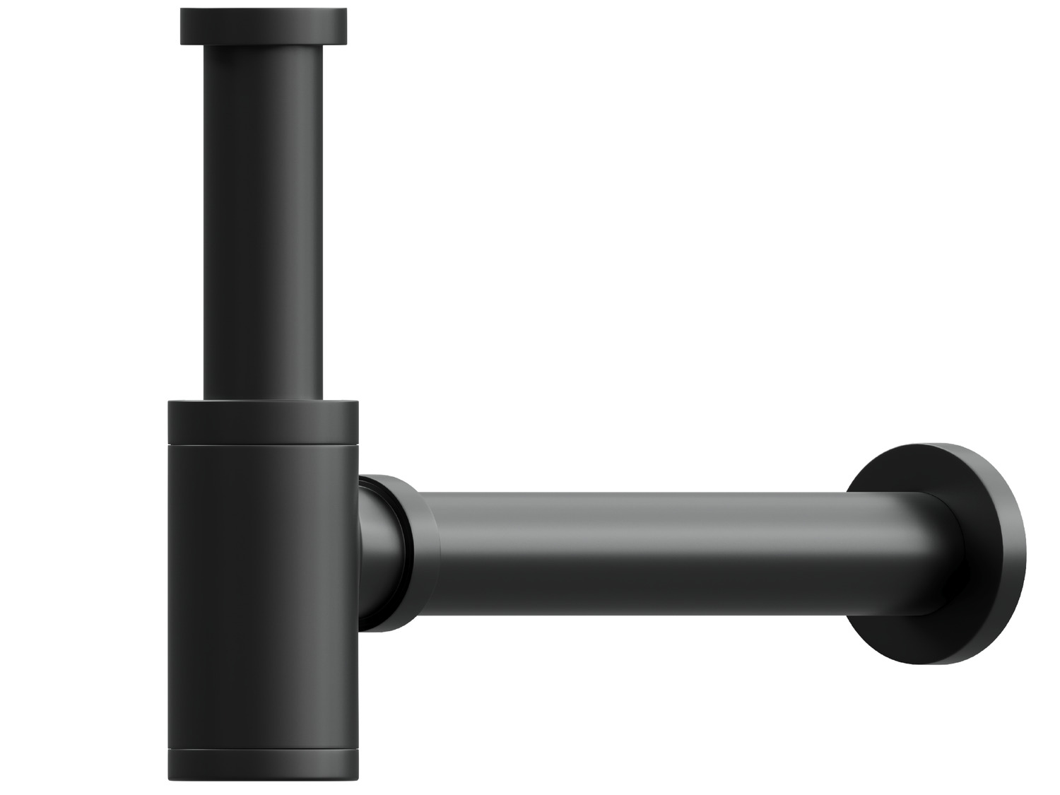 AQUA BAGNO Solo Design Geruchsverschluss Siphon f&uuml;r Waschtische 1 1/4&quot;*32mm schwarz matt