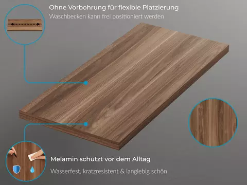 Duo Badmöbel 172, Weiß Hochglanz Lackiert,...
