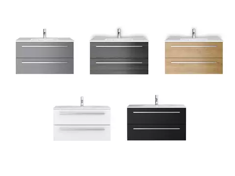 Aqua Bagno Badmöbel-Set 90cm inkl. Unterschrank und...