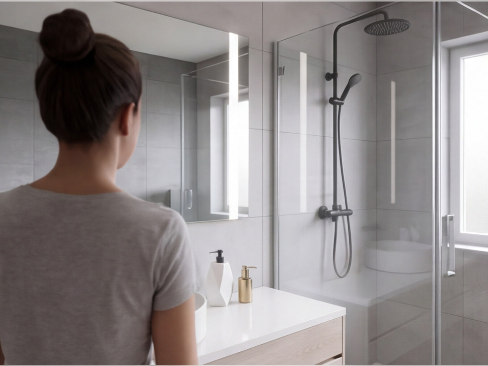 Aqua Bagno Badezimmerspiegel mit LED-Beleuchtung nach Ma&szlig; SPH-04