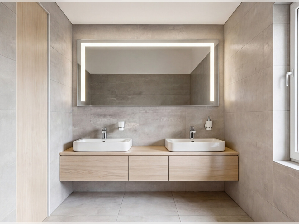 Aqua Bagno Badezimmerspiegel mit LED-Beleuchtung nach Ma&szlig; SPH-83