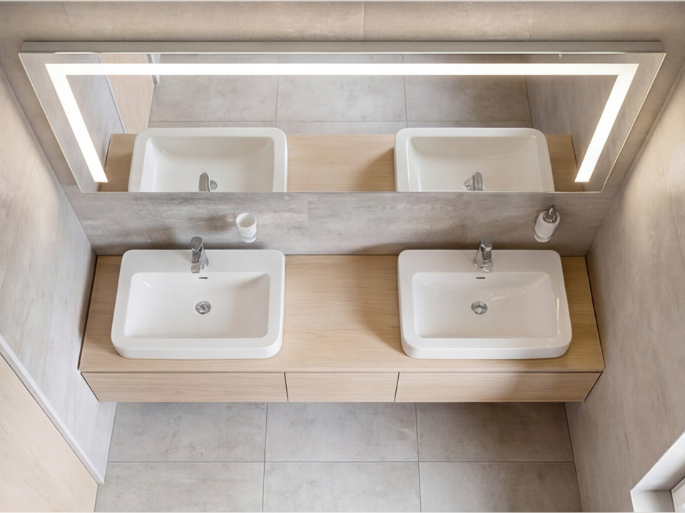 Aqua Bagno Badezimmerspiegel mit LED-Beleuchtung nach Ma&szlig; SPH-83