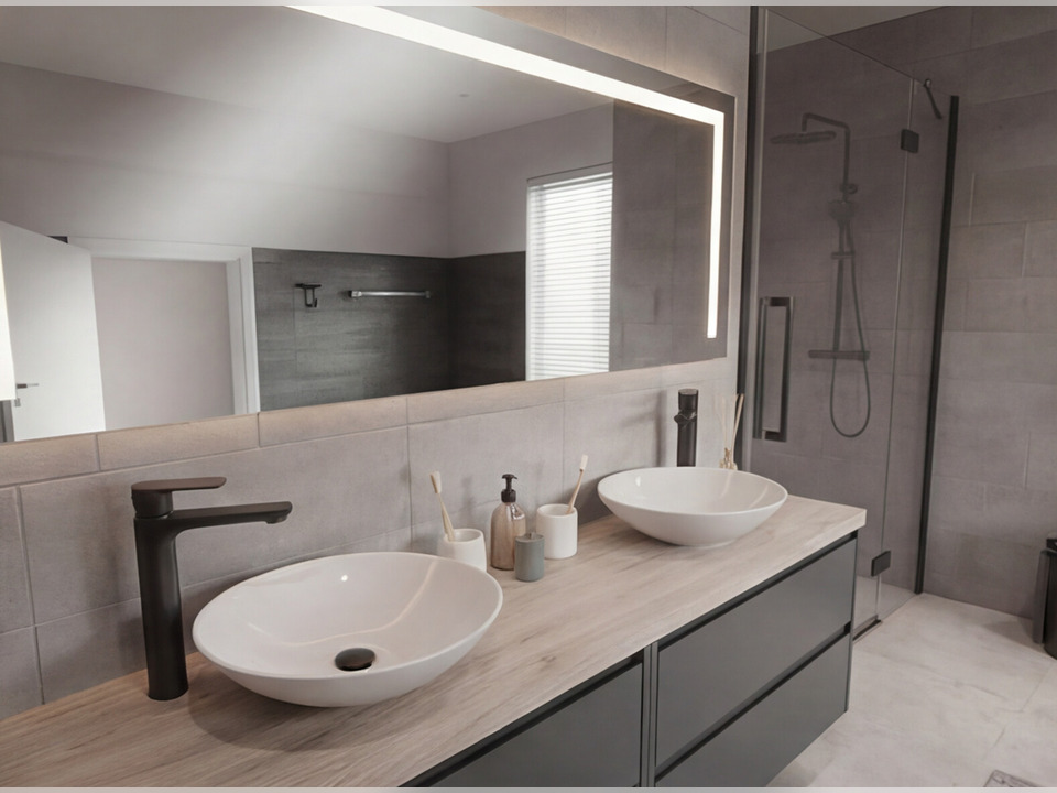 Aqua Bagno Badezimmerspiegel mit LED-Beleuchtung nach Ma&szlig; SPH-83