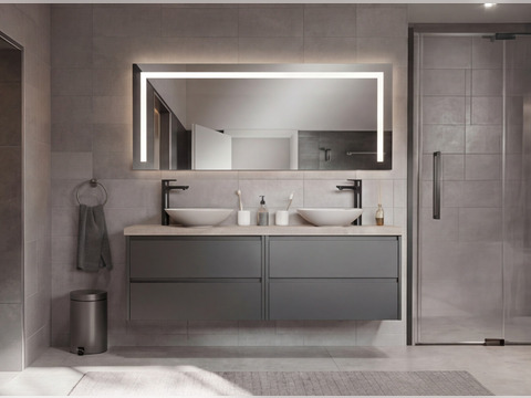 Aqua Bagno Badezimmerspiegel mit LED-Beleuchtung nach...