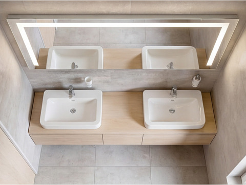 Aqua Bagno Badezimmerspiegel mit LED-Beleuchtung nach...