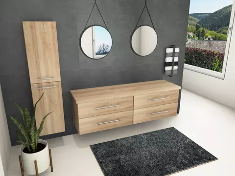 Flex Badmöbel 160, Eiche Gold, Trägerplatte