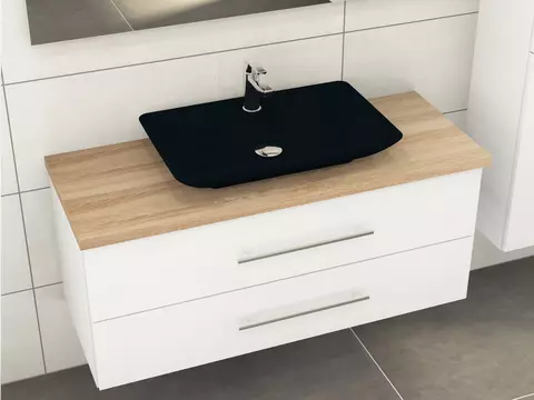 Flex Badmöbel 120, Weiß Hochglanz Lackiert,...