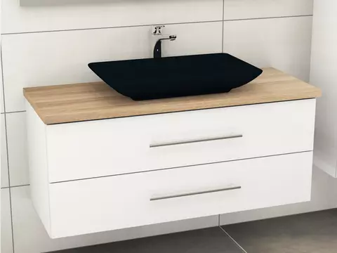 Flex Badmöbel 120, Weiß Hochglanz Lackiert,...