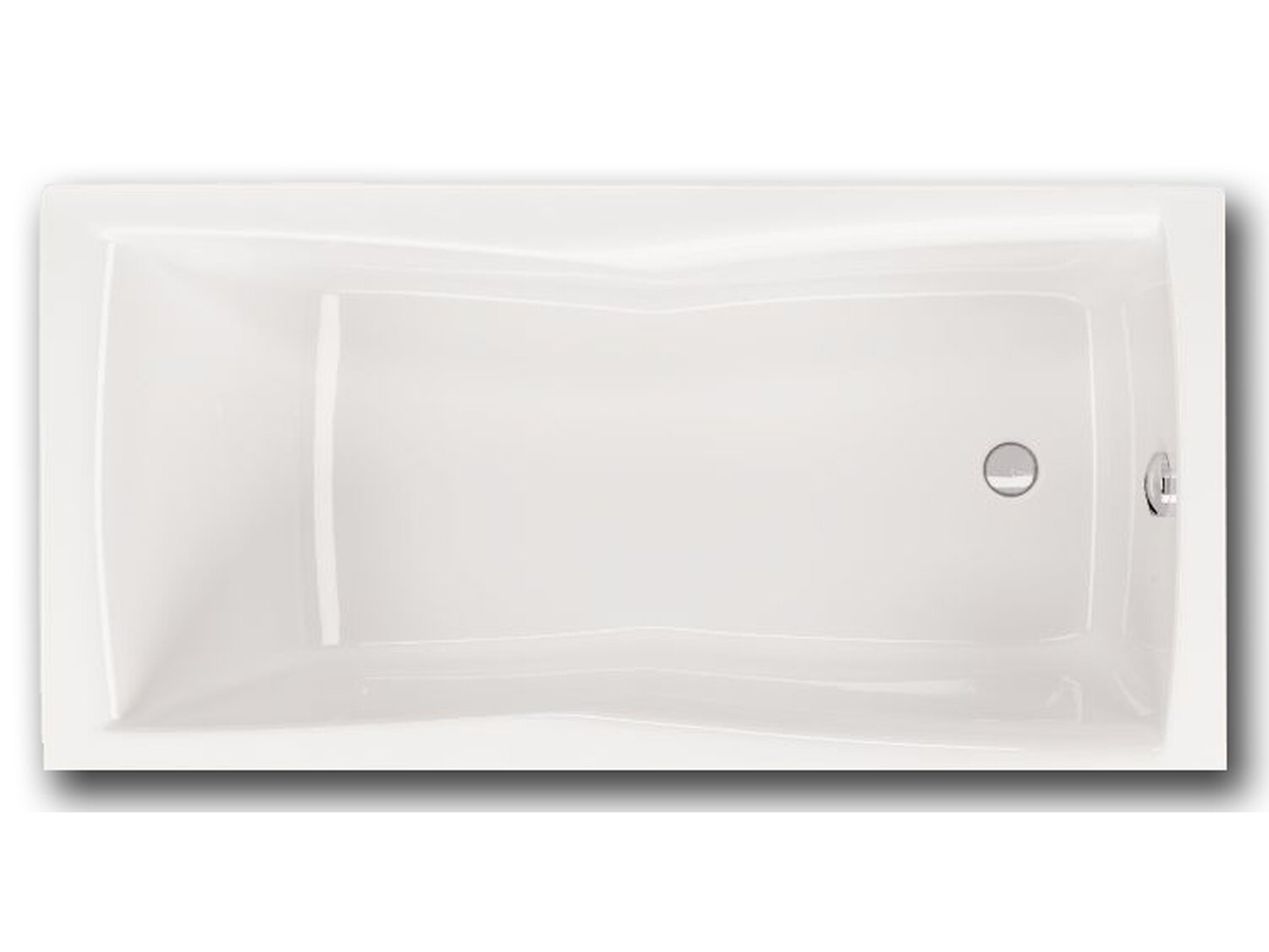Schr&ouml;der Badewanne rechteck wei&szlig;, 150x75x45,5 cm Bari150
