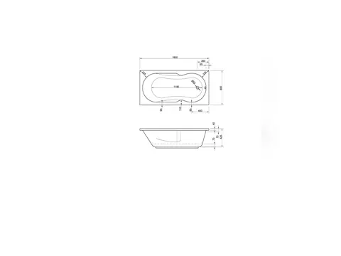 Schröder Badewanne rechteck weiß, 160x80x42,5...