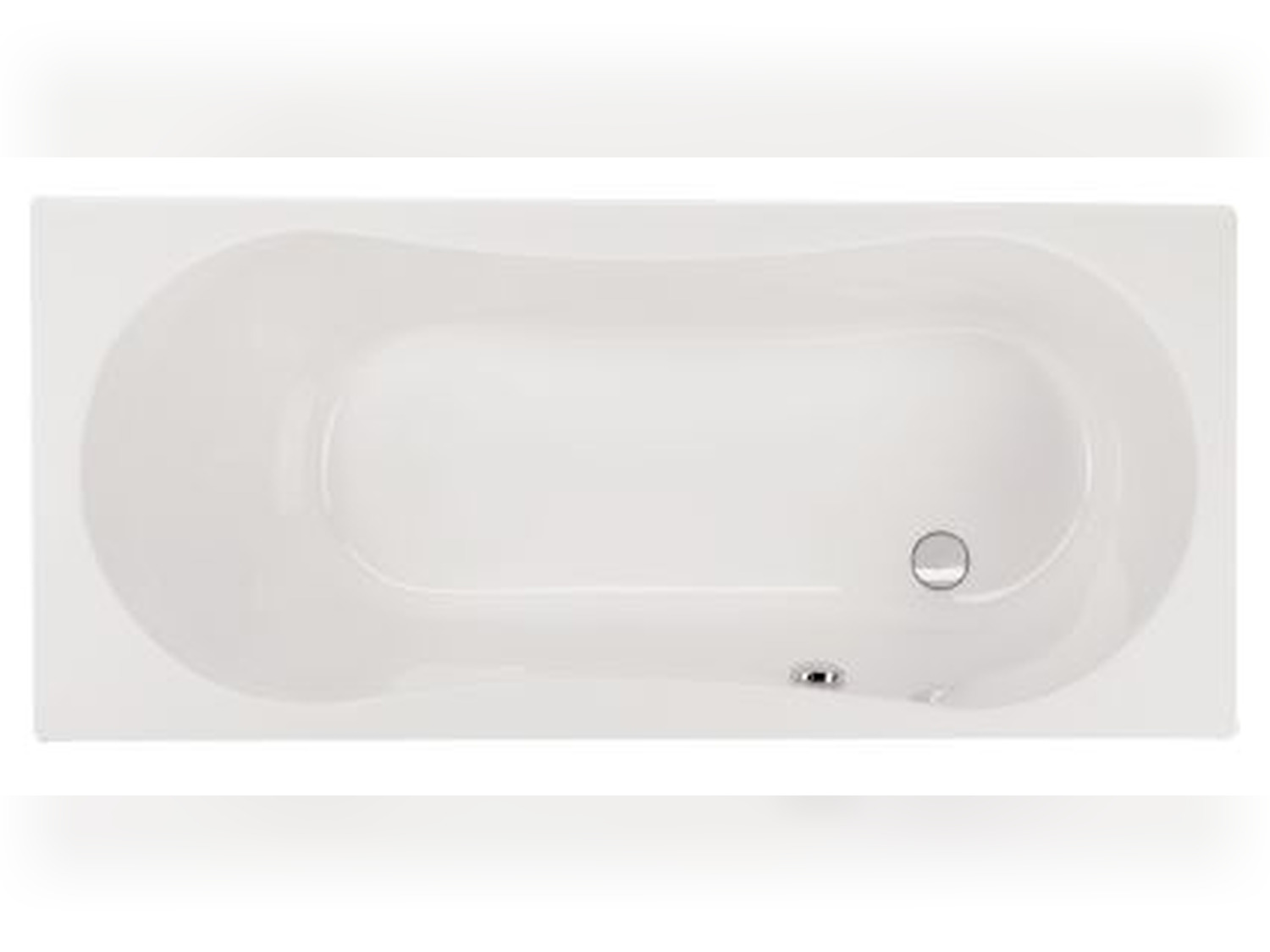 Schr&ouml;der Badewanne rechteck wei&szlig;, 170x75x43,5cm Dominika