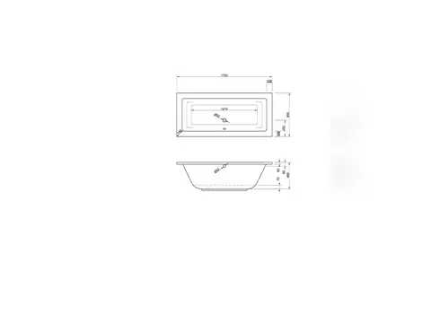Schröder Badewanne rechteck weiß, 175x80x48cm...