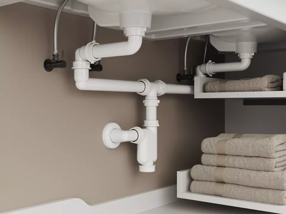 Aqua Bagno Raumsparsiphon für Badmöbel...
