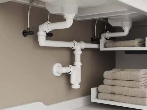 Aqua Bagno Raumsparsiphon für Badmöbel...