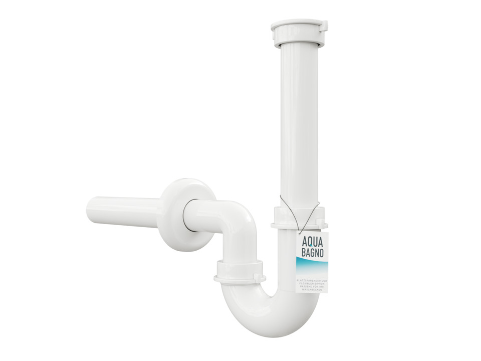 Aqua Bagno Siphon - DN32 - Kunststoff wei&szlig;