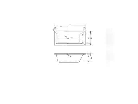 Schröder Badewanne rechteck weiß, 179x80x49cm...