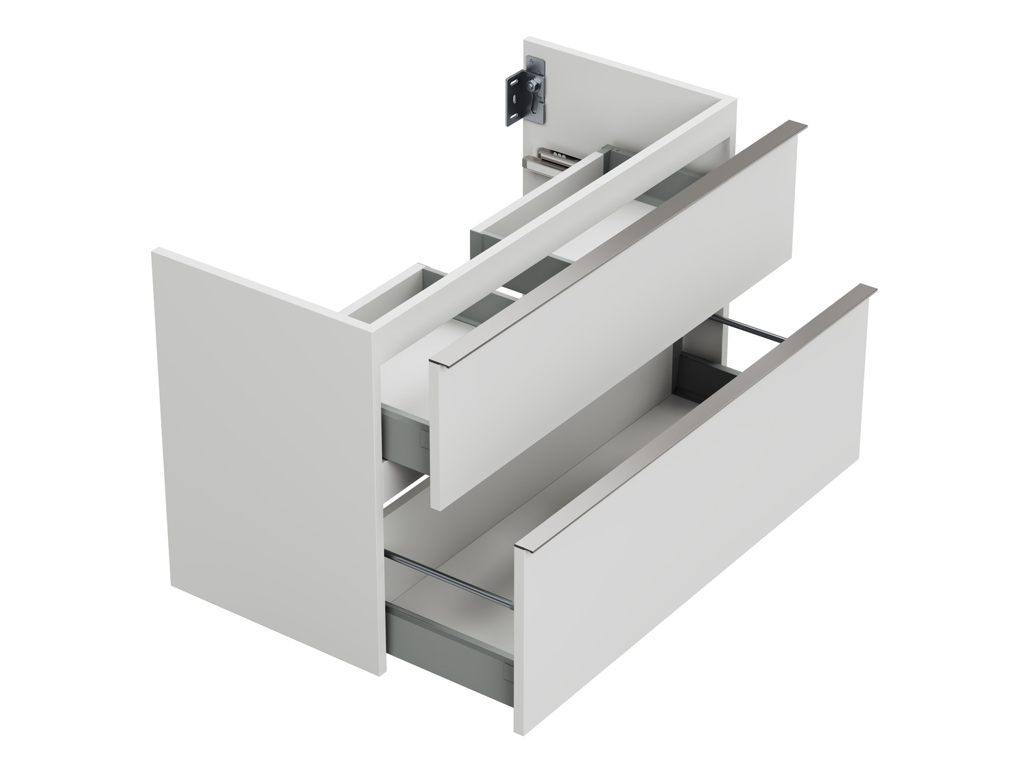 Smile Waschtischunterschrank 100, Wei&szlig; Hochglanz Lackiert