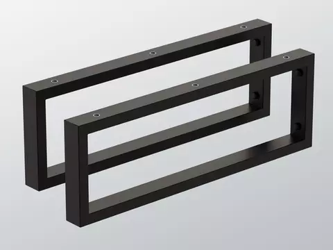 Aqua Bagno Konsolenträger 42cm aus Edelstahl schwarz...