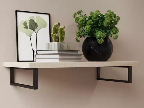 Aqua Bagno Konsolenträger 42cm aus Edelstahl schwarz...