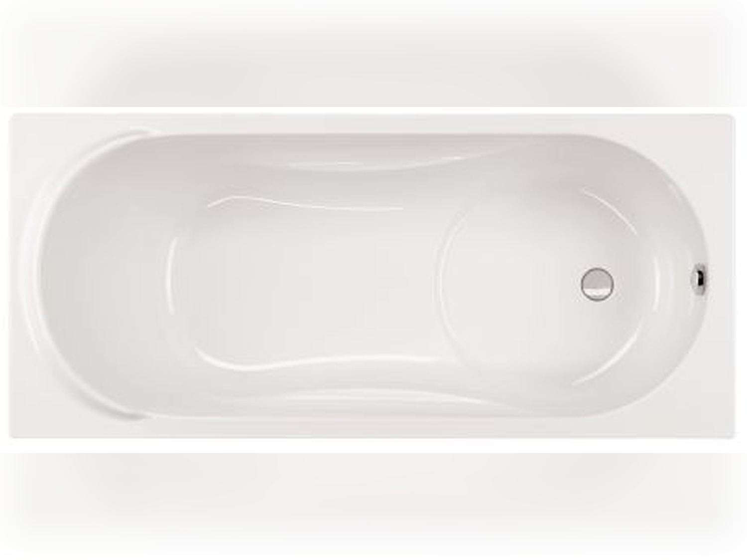 Schr&ouml;der Badewanne rechteck wei&szlig;, 180x80x43,5cm Elja