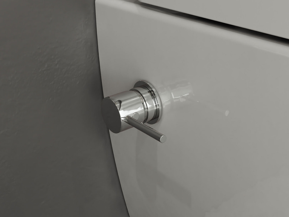 Wand Dusch WC Taharet - sp&uuml;lrandlos - mit abnehmbaren Softclose Toiletten-Sitz - Bidet - Keramik - S.4415.9827